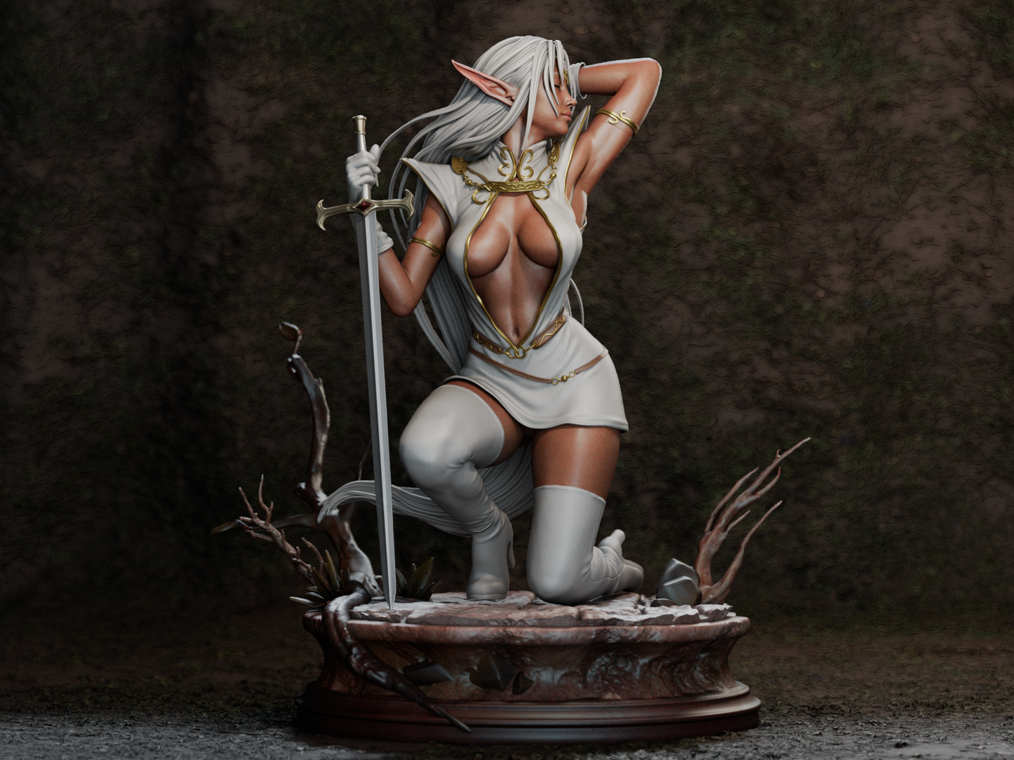 Pirotess 3D STL Printable Figure – Fantasy Elf Fan Art STL for Resin Printing (1/6 Pre-Supported, 1/6 Cut, 1/9 Cut & Uncut)