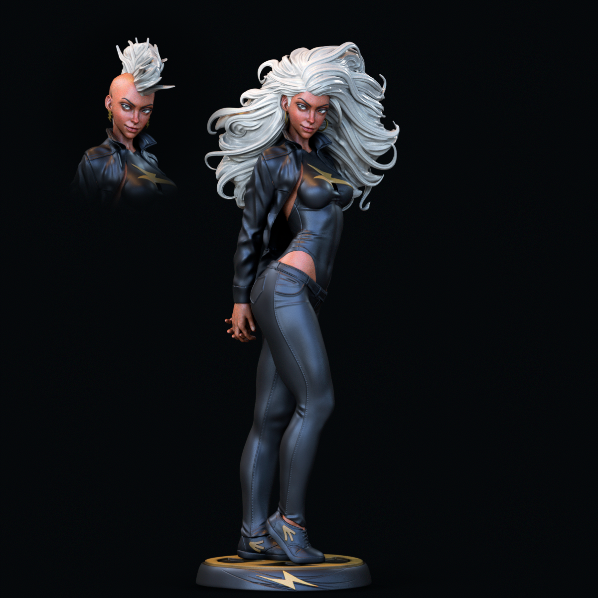 Storm (X-Men) 3D Print File: Elemental Goddess STL - 1:6, 1:12 Scale Options - Pre-Supported & Uncut - Majestic Digital Collectible