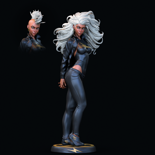 Storm (X-Men) 3D Print File: Elemental Goddess STL - 1:6, 1:12 Scale Options - Pre-Supported & Uncut - Majestic Digital Collectible