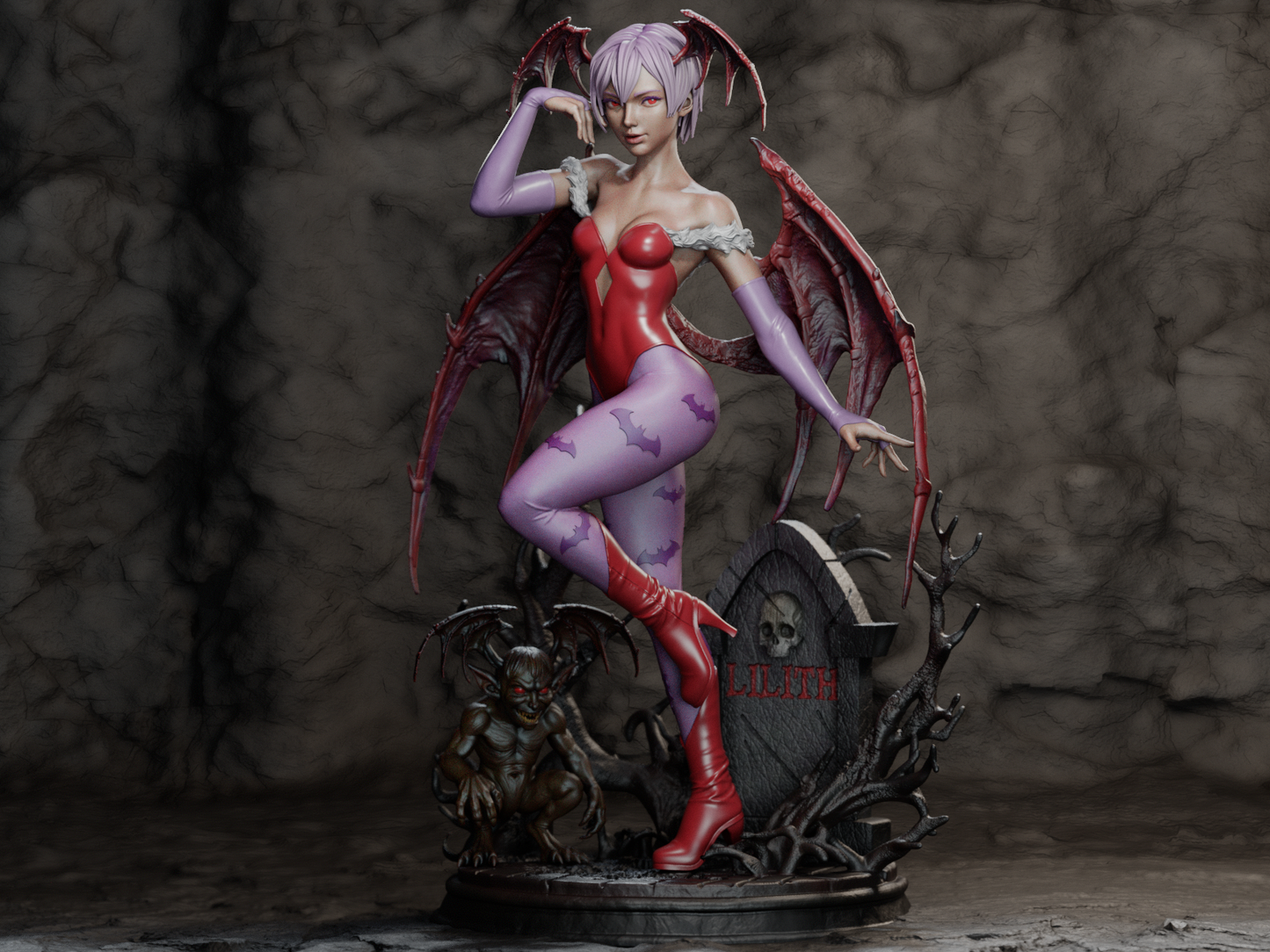 Lilith 3D STL Printable Figure – Dark Fantasy Goddess STL for Resin Printing (1/6 Pre-Supported, 1/9 Split & Uncut)