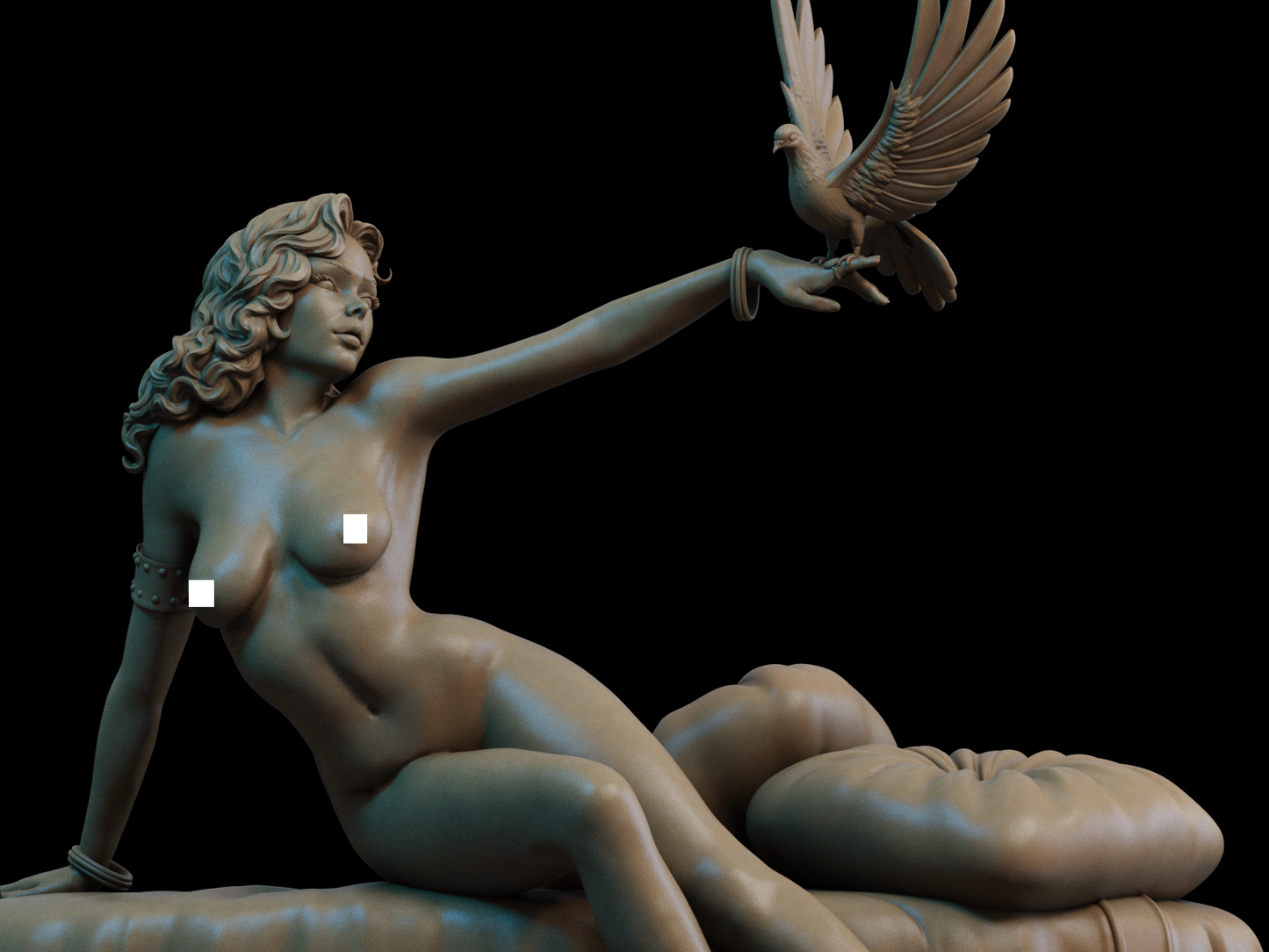 NSFW Pinup Girl  3D STL – Classic Erotic 3D Printable Figure for Resin Printing (1/6, 1/9, 1/9 Uncut)