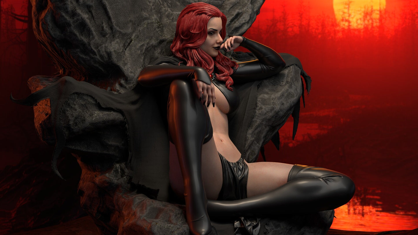 Madelyne Pryor (Goblin Queen) 3D Print File: Demonic Sorceress STL - 1:6, 1:9, 1:12 Scale Options - Pre-Supported & Uncut - Dark Digital Collectible