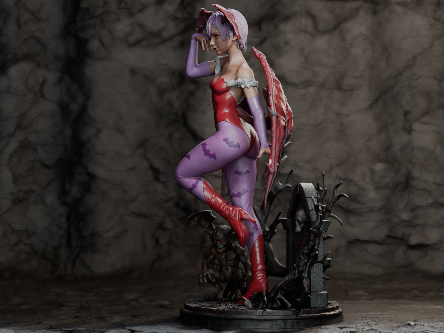 Lilith 3D STL Printable Figure – Dark Fantasy Goddess STL for Resin Printing (1/6 Pre-Supported, 1/9 Split & Uncut)