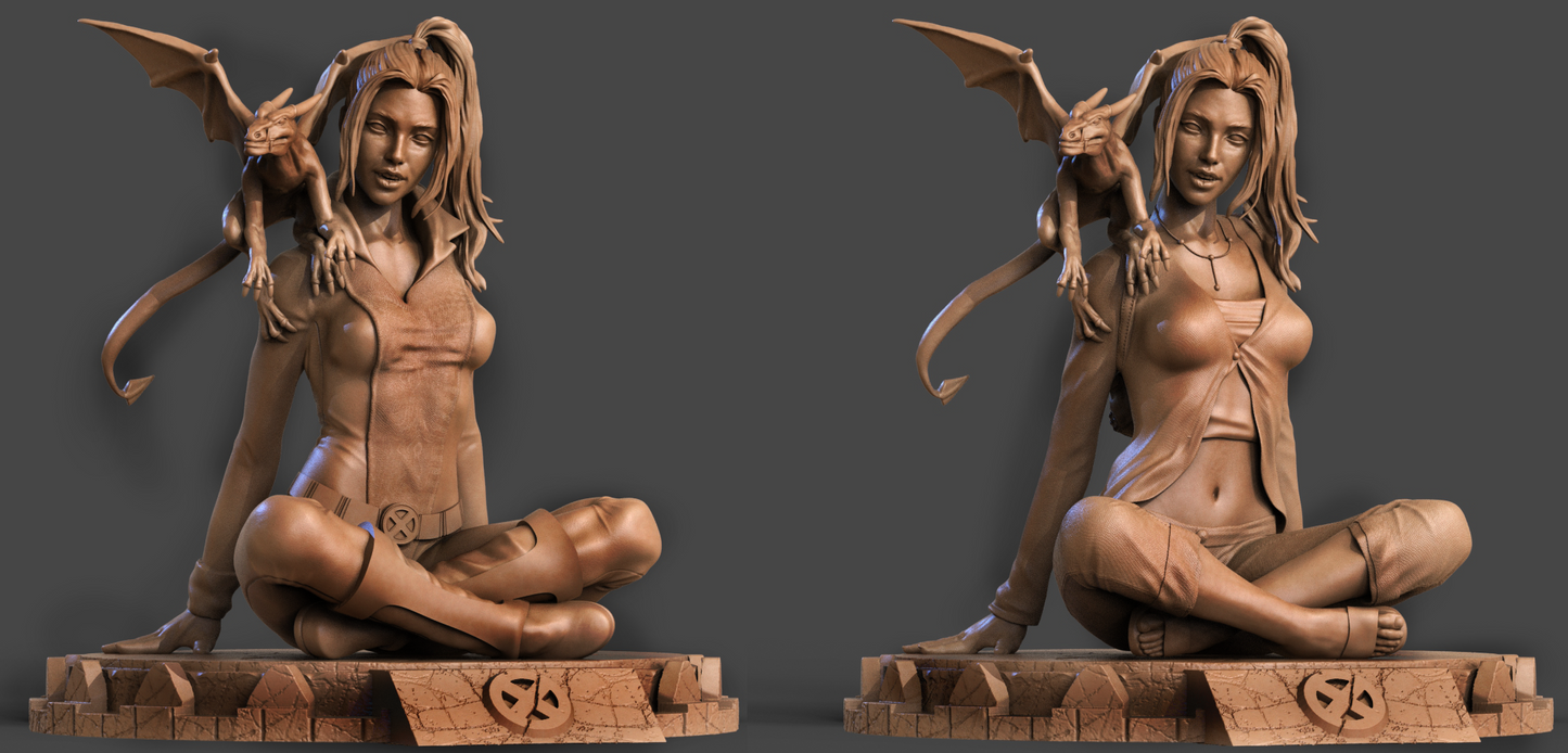 Kitty Pryde (X-Men) 3D Print File: Phasing Mutant Heroine STL - 1:4, 1:9, 1:12 Scale Options - Pre-Supported & Uncut - Dynamic Digital Collectible