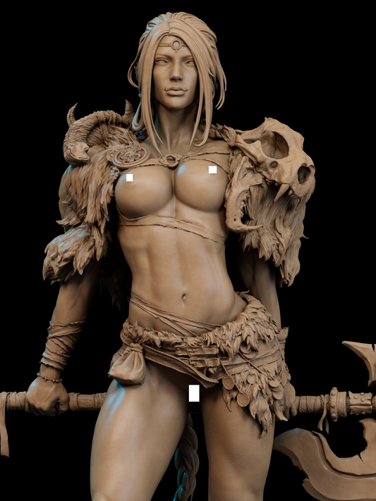 NSFW | Barbarian Queen STL File – Savage Ruler | 3D Printable Model