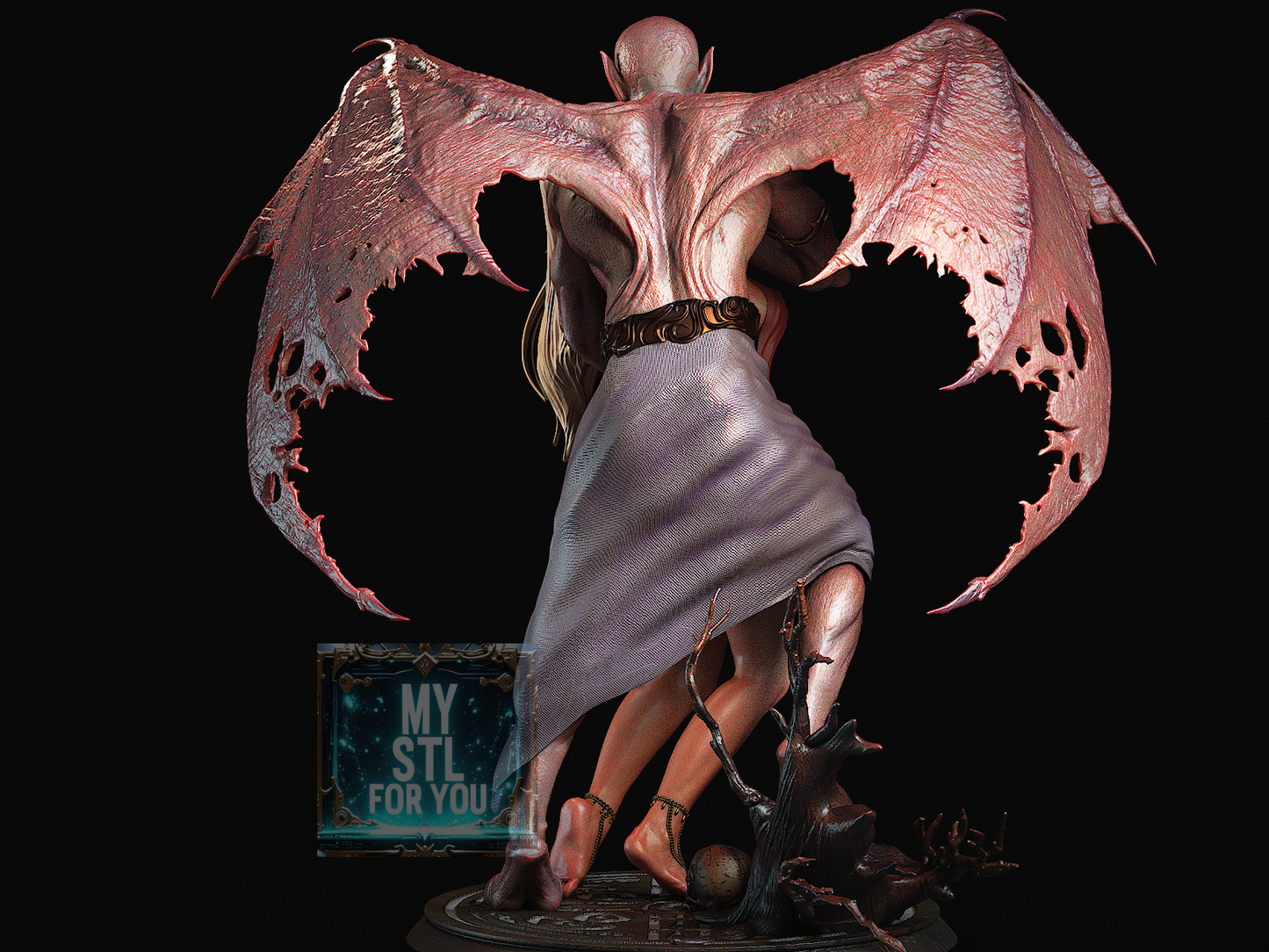 Dracula Vampire Statue STL – 1/6 & 1/9 Scale, Presupported + Uncut