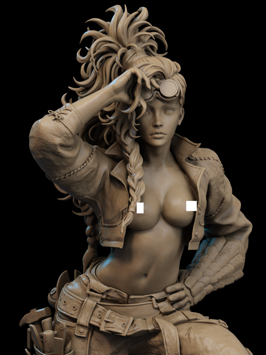 NSFW Gemma  3D STL – Sensual Fantasy Warrior Woman 3D Printable Model for Resin Printing (1/6, 1/9, 1/9 Uncut)