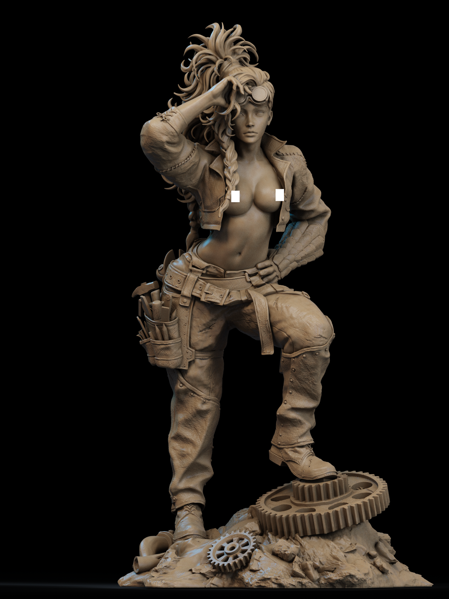 NSFW Gemma  3D STL – Sensual Fantasy Warrior Woman 3D Printable Model for Resin Printing (1/6, 1/9, 1/9 Uncut)