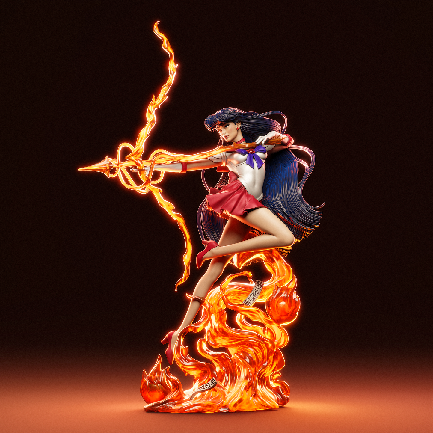 Rei Hino (Sailor Mars) 3D Print File: Sailor Moon Guardian STL - 1:9 & 1:6 Scale Options - Ready-to-Print, Split, Pre-Supported