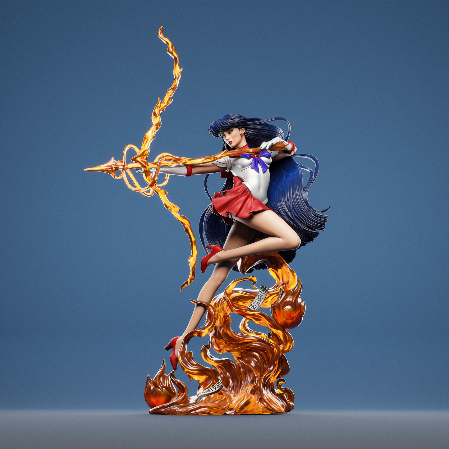 Rei Hino (Sailor Mars) 3D Print File: Sailor Moon Guardian STL - 1:9 & 1:6 Scale Options - Ready-to-Print, Split, Pre-Supported
