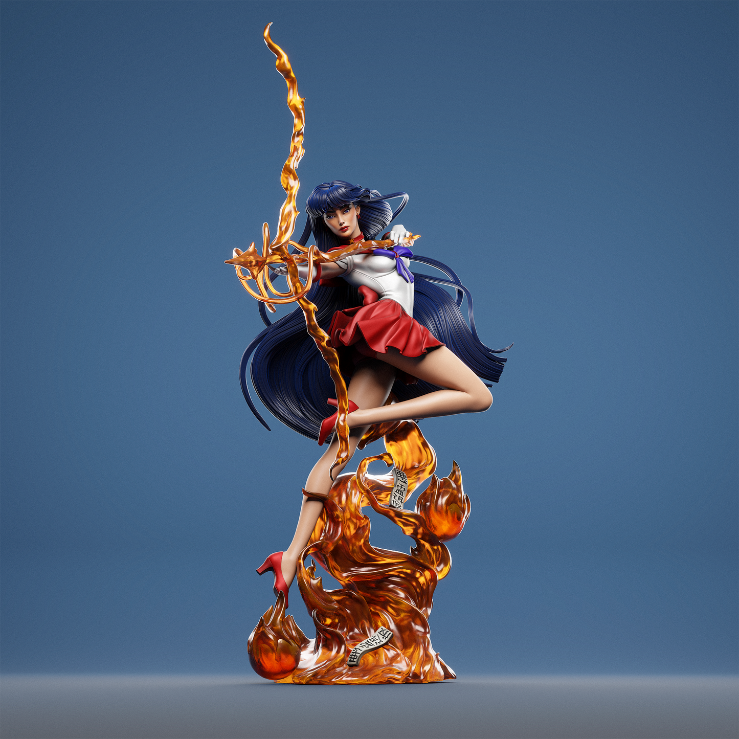Rei Hino (Sailor Mars) 3D Print File: Sailor Moon Guardian STL - 1:9 & 1:6 Scale Options - Ready-to-Print, Split, Pre-Supported
