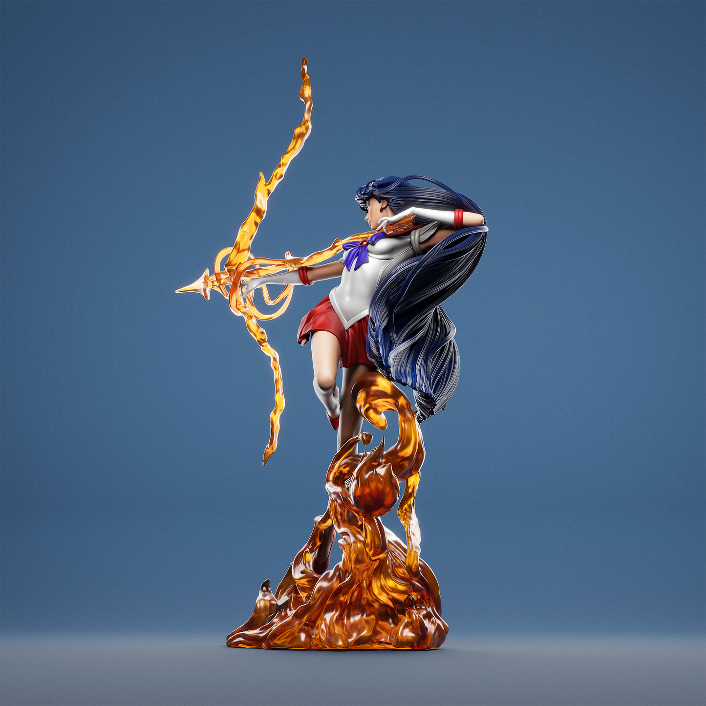 Rei Hino (Sailor Mars) 3D Print File: Sailor Moon Guardian STL - 1:9 & 1:6 Scale Options - Ready-to-Print, Split, Pre-Supported