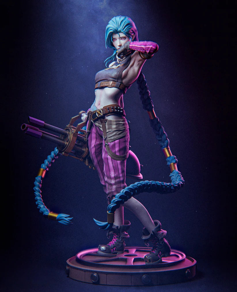 NSFW Jinx 3D Model (Pre-Supported) - LoL Fan Art