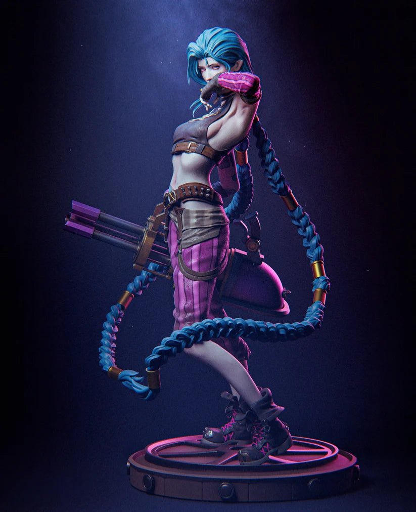 NSFW Jinx 3D Model (Pre-Supported) - LoL Fan Art