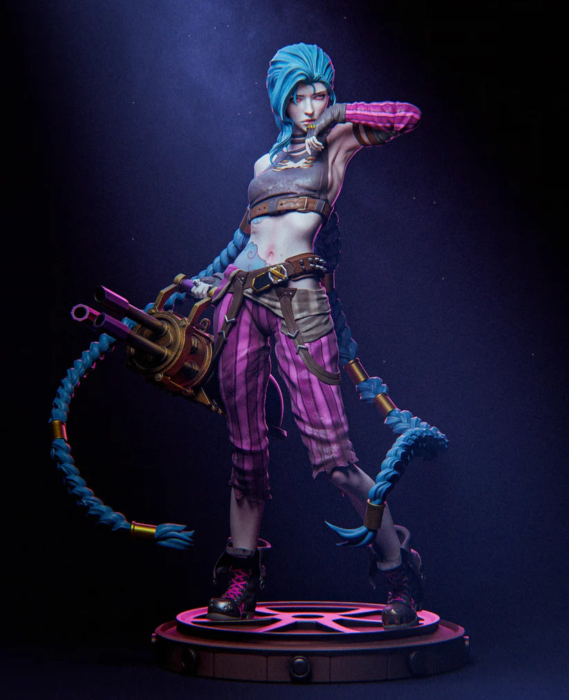 NSFW Jinx 3D Model (Pre-Supported) - LoL Fan Art