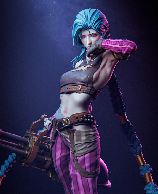 NSFW Jinx 3D Model (Pre-Supported) - LoL Fan Art