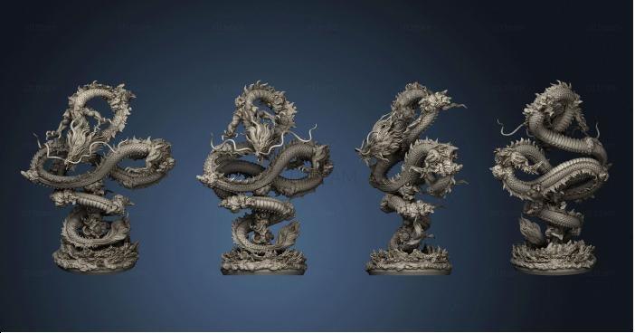Pre-Support Qinglong - Azure Dragon STL Model – A Majestic Symbol of Power