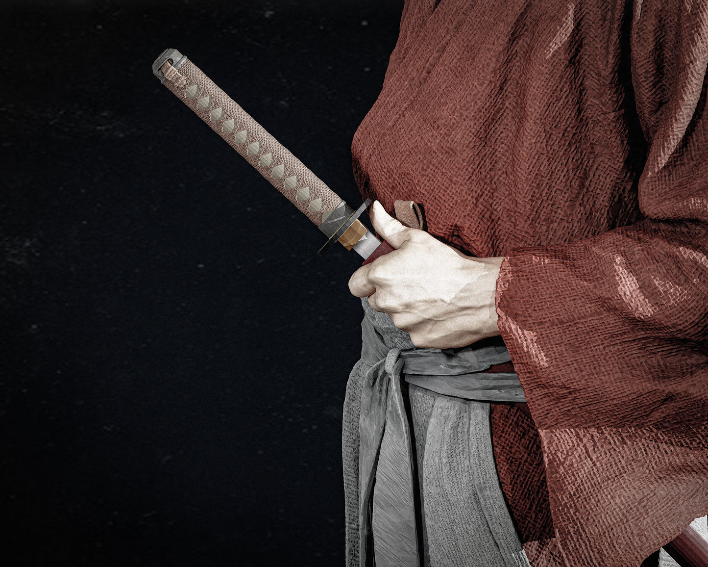 Kenshin Himura – Samurai 3D STL Model | 1/6 Split, 1/6 Pre-Supported, 1/9 Split & 1/9 Uncut