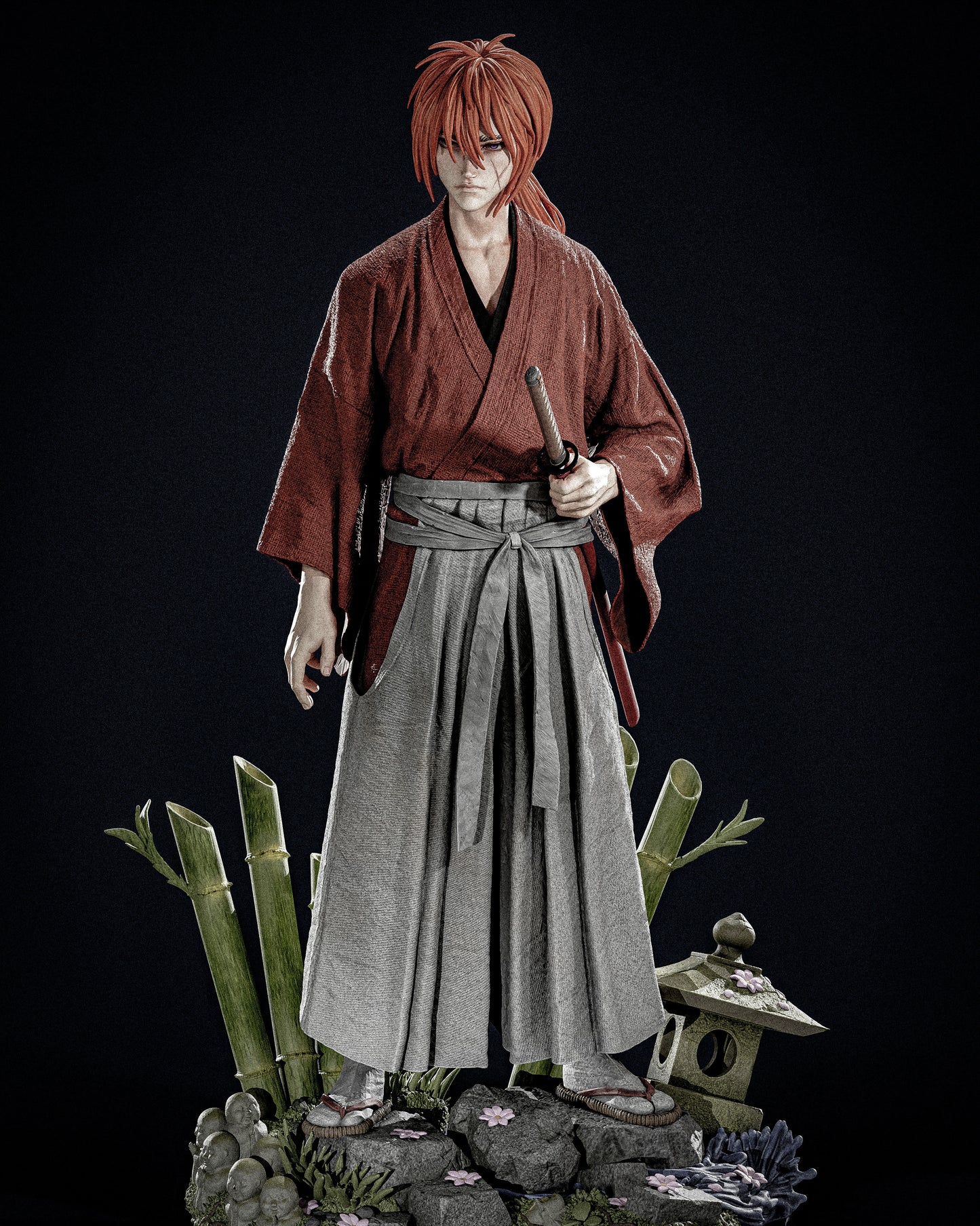 Kenshin Himura – Samurai 3D STL Model | 1/6 Split, 1/6 Pre-Supported, 1/9 Split & 1/9 Uncut