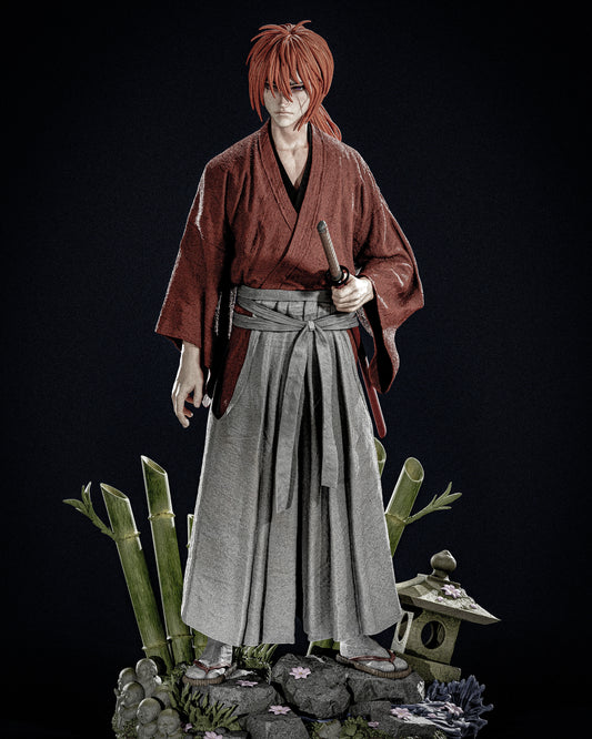 Kenshin Himura – Samurai 3D STL Model | 1/6 Split, 1/6 Pre-Supported, 1/9 Split & 1/9 Uncut