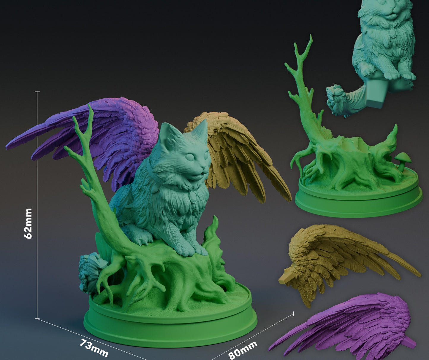 Tara (Gale's Tressym - Baldur's Gate 3) 3D Print Model - Pre-Supported & Uncut STL/LYS