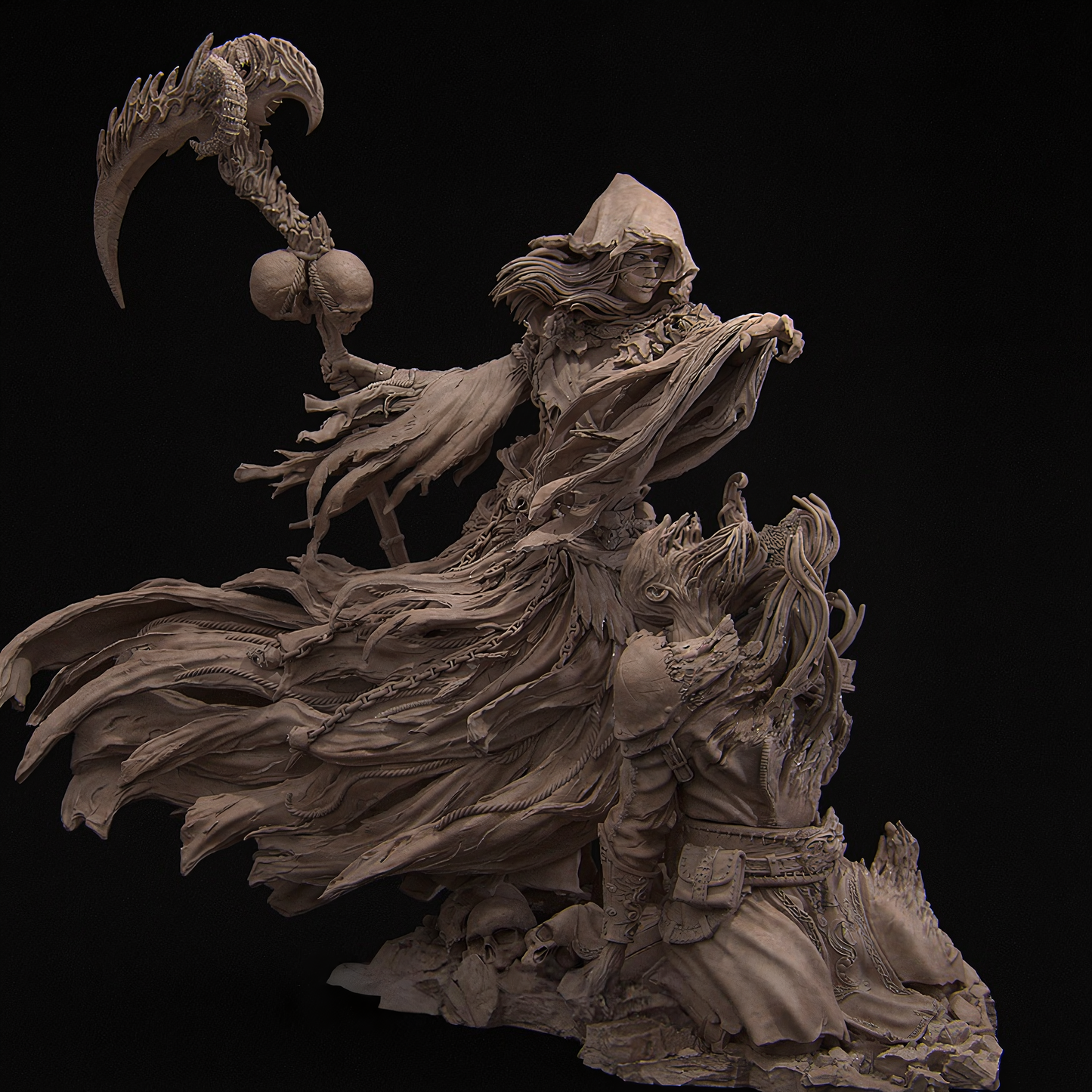 ☠️ Grim Reaper 3D Printable STL File – Dark Fantasy Death Figure for Printing