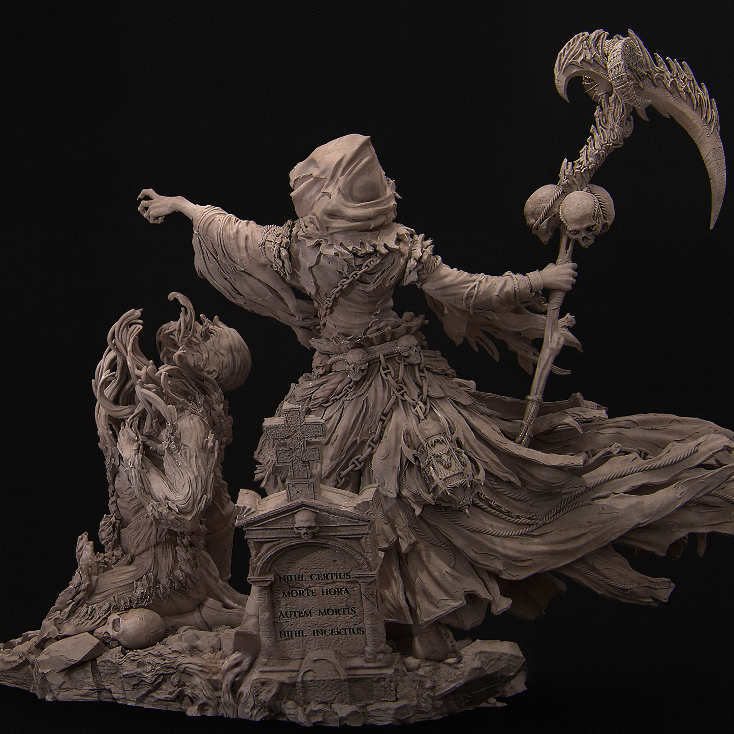 ☠️ Grim Reaper 3D Printable STL File – Dark Fantasy Death Figure for Printing