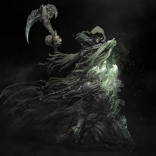 ☠️ Grim Reaper 3D Printable STL File – Dark Fantasy Death Figure for Printing