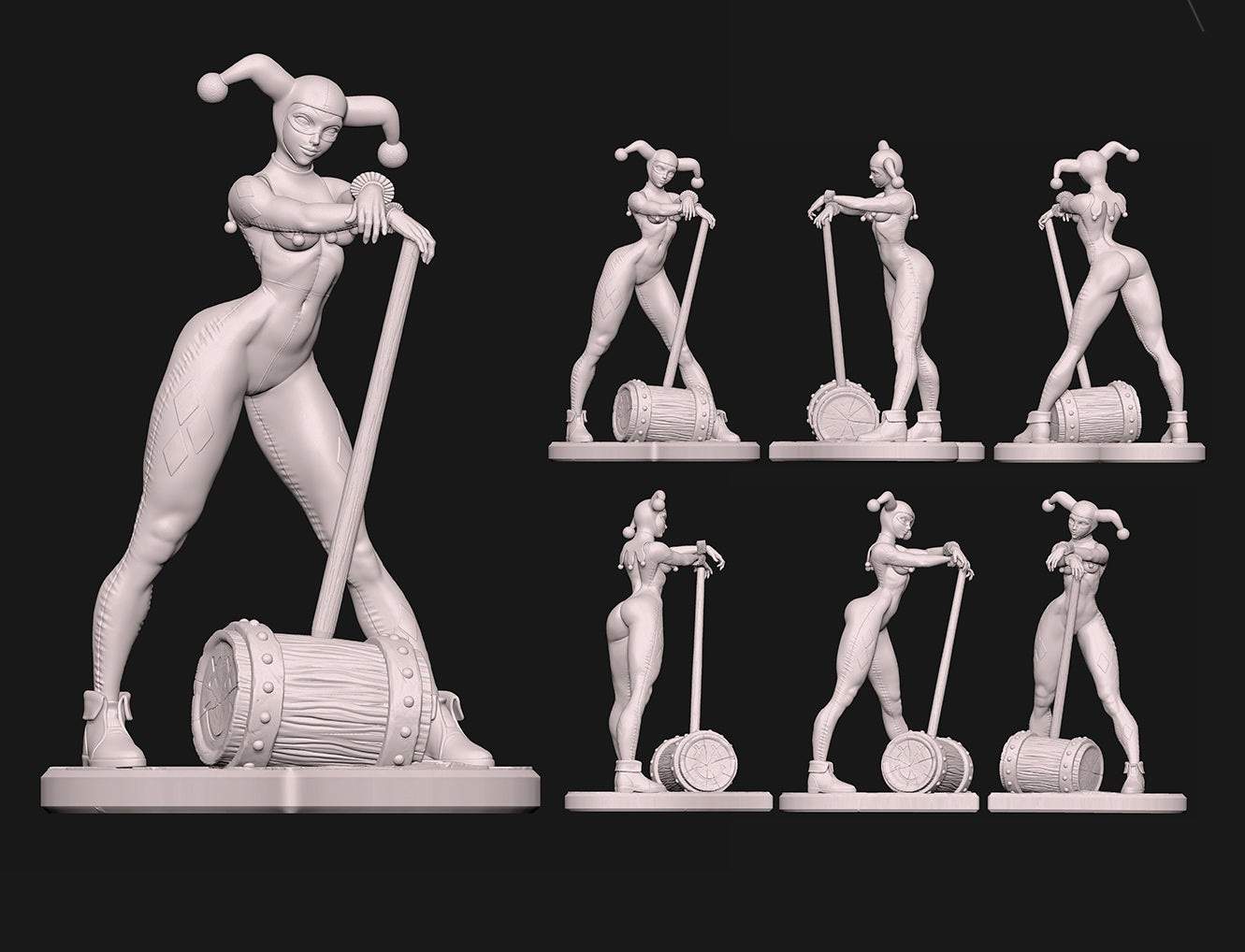 Harley Quinn | NSFW (DC Comics) STL for 3D Printing - 1:6 Scale - Pre-Supported