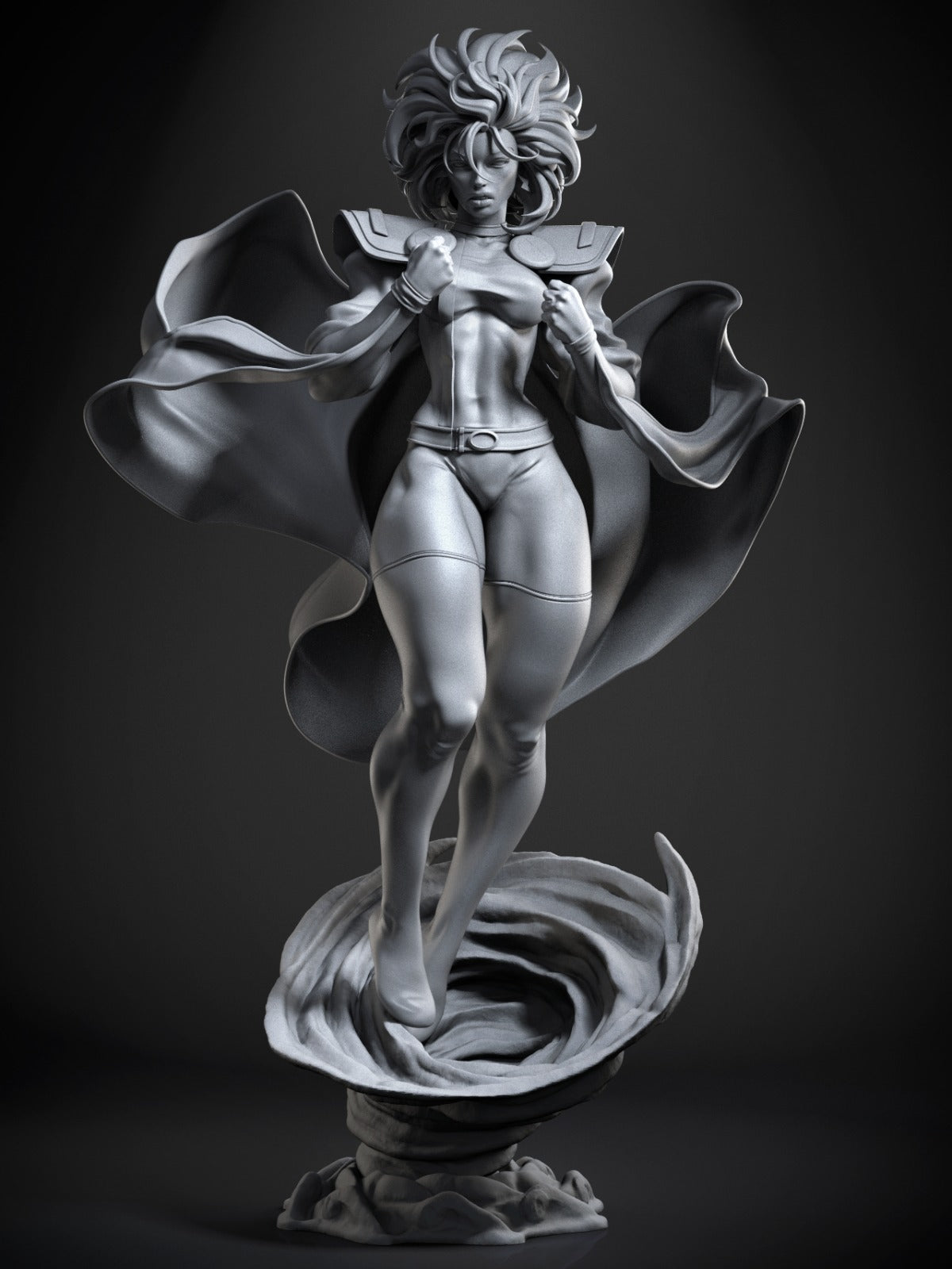 Storm (X-Men) 3D Print File Elemental Goddess STL - 1:4, 1:6, 1:12 Scale Options - Pre-Supported & Uncut - Majestic Digital Collectible