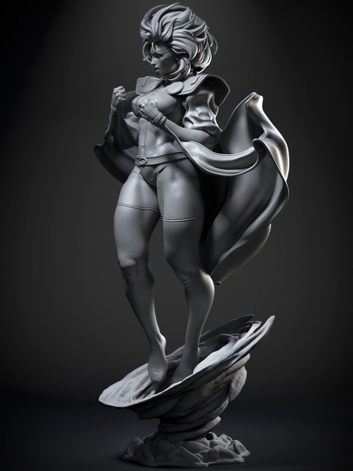 Storm (X-Men) 3D Print File Elemental Goddess STL - 1:4, 1:6, 1:12 Scale Options - Pre-Supported & Uncut - Majestic Digital Collectible