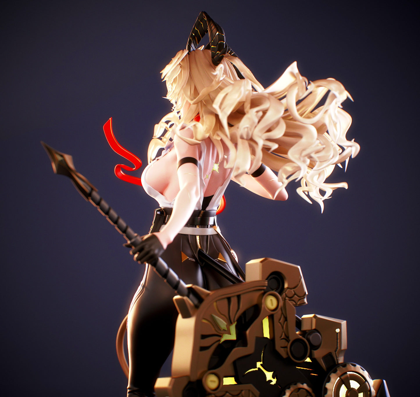 Zani V2 – 1/7 Scale Demon Girl with Sword STL Figure for 3D Printing (Digital Product)