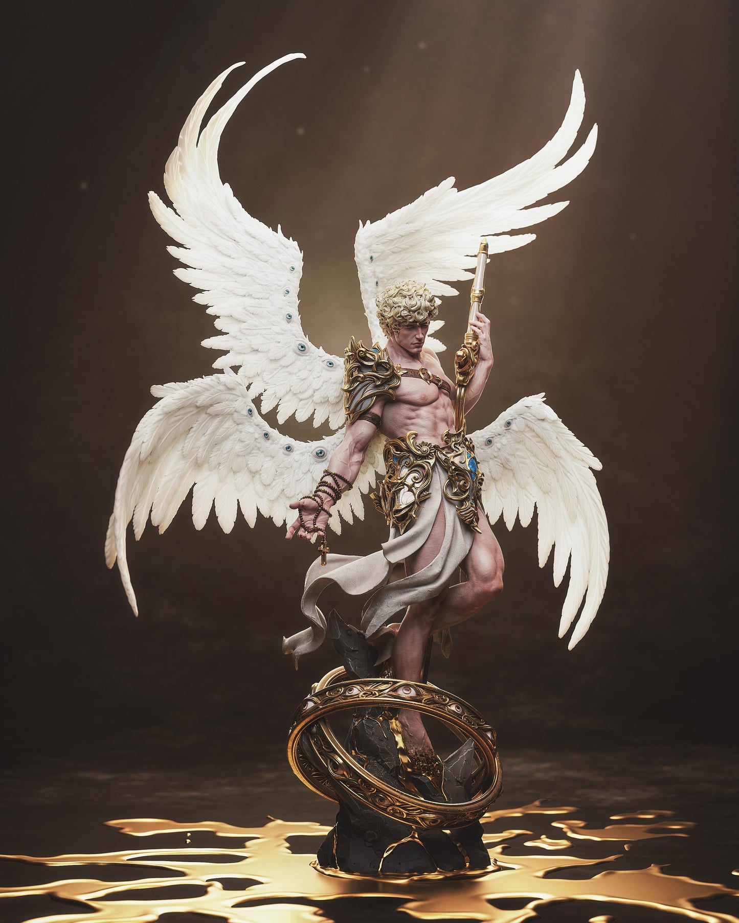 Cherubim – Fantasy Angel 3D STL Statue | 1/6 Split, 1/6 Pre-Supported, 1/9 Split & 1/9 Uncut
