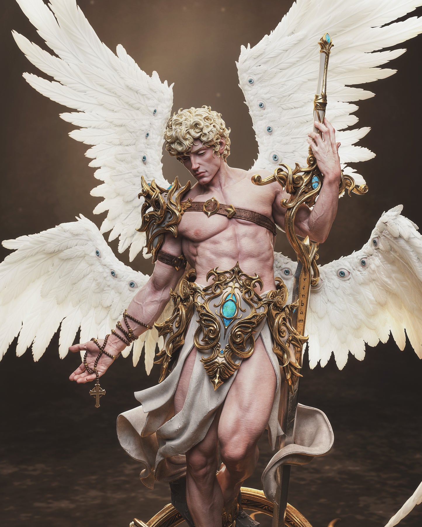 Cherubim – Fantasy Angel 3D STL Statue | 1/6 Split, 1/6 Pre-Supported, 1/9 Split & 1/9 Uncut