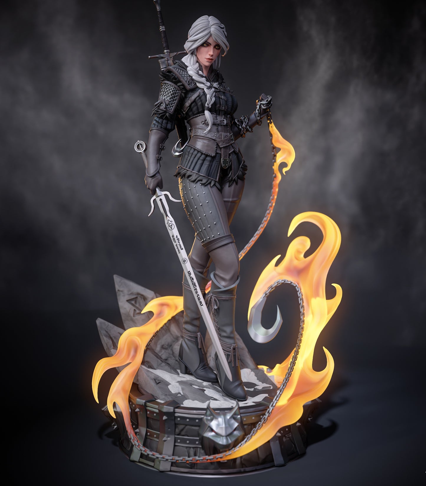 Stylized Ciri 3D STL File | The Witcher 4 Inspired 3D Print Model | 281mm Pre-Supported & Unsupported