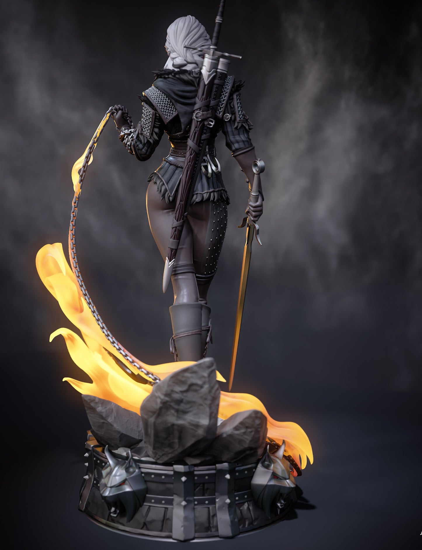 Stylized Ciri 3D STL File | The Witcher 4 Inspired 3D Print Model | 281mm Pre-Supported & Unsupported