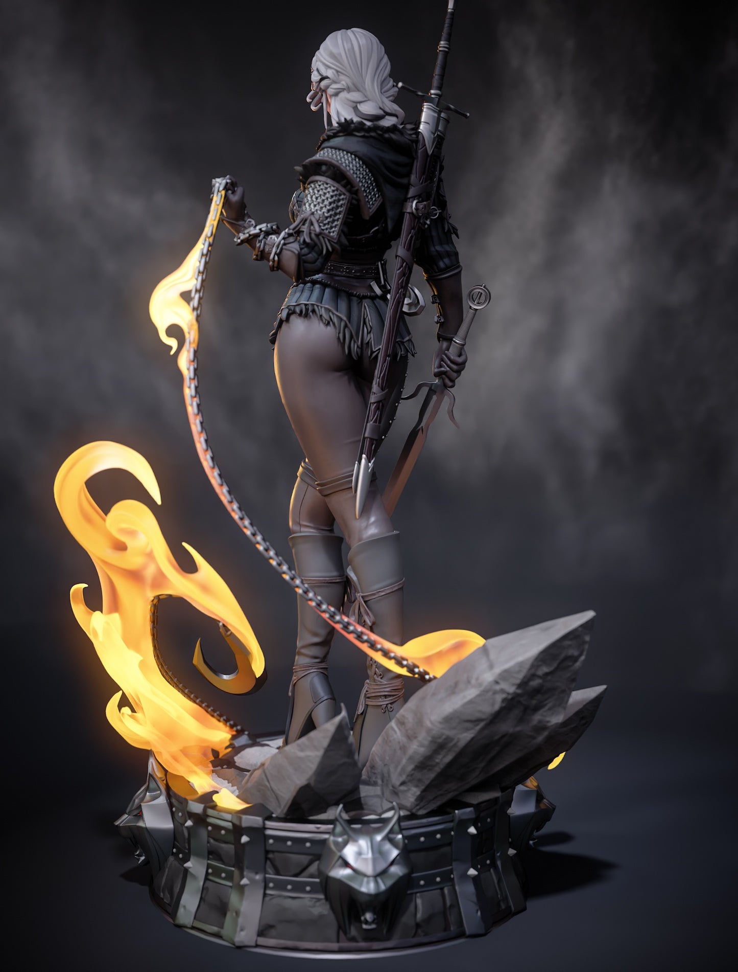 Stylized Ciri 3D STL File | The Witcher 4 Inspired 3D Print Model | 281mm Pre-Supported & Unsupported