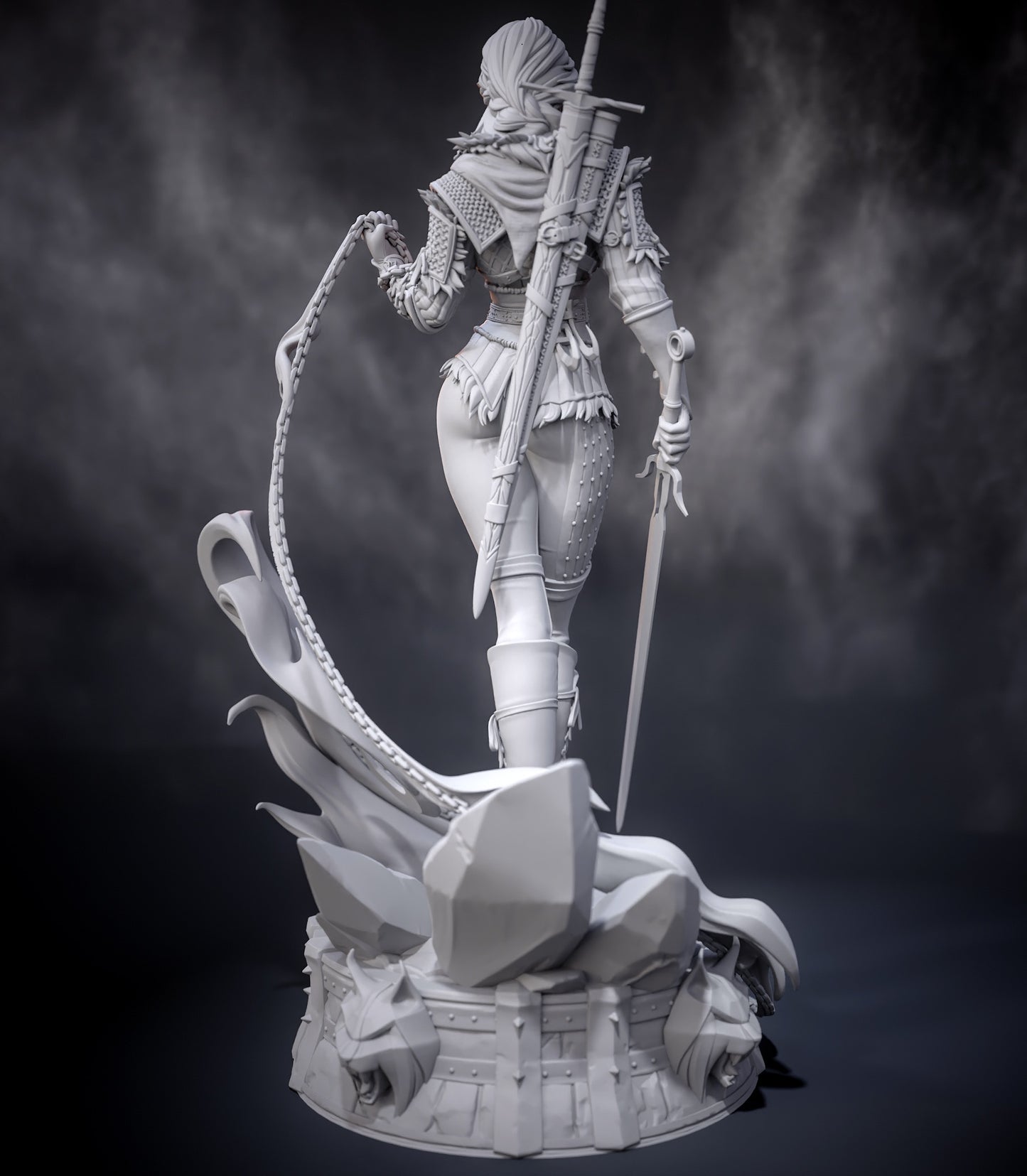 Stylized Ciri 3D STL File | The Witcher 4 Inspired 3D Print Model | 281mm Pre-Supported & Unsupported