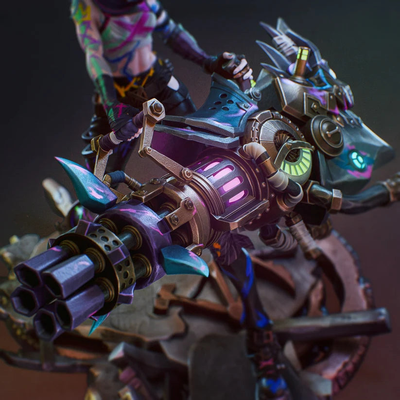 Pre-support Jinx Arcane League of Legends 3D Print File - STL Model