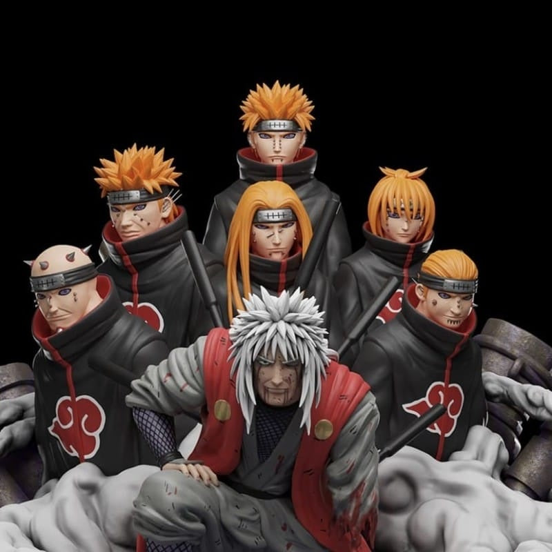 Jiraiya vs Six Paths – Naruto STL 3D Print Diorama