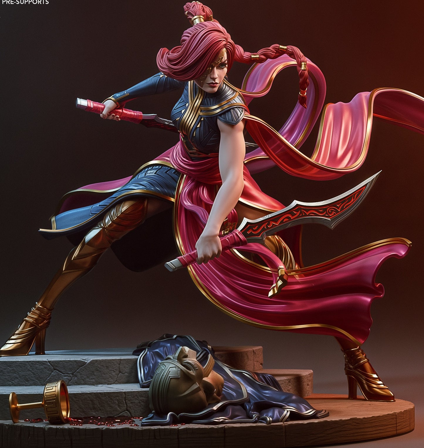 Katarina (League of Legends) 3D Print Model - Pre-Supported & Uncut STL/LYS