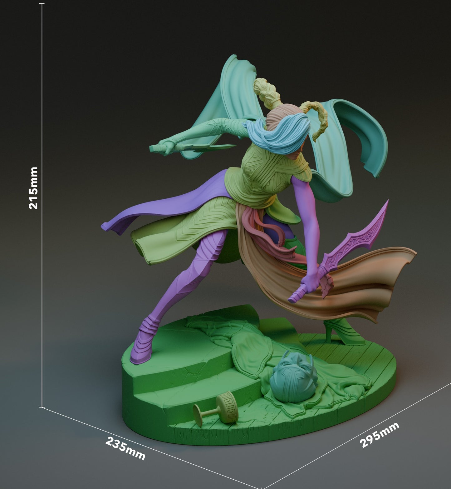 Katarina (League of Legends) 3D Print Model - Pre-Supported & Uncut STL/LYS