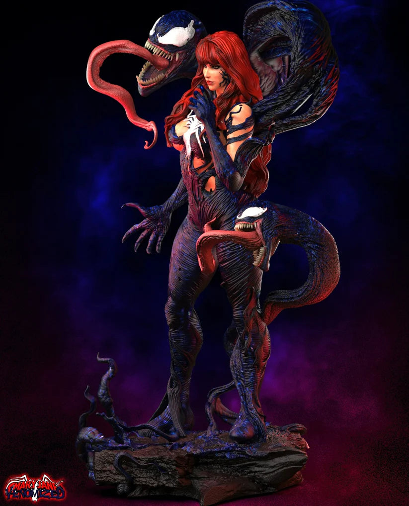 Venomized Mary Jane STL Model: A Striking Fusion of Beauty and Terror 1-4 and 1-6