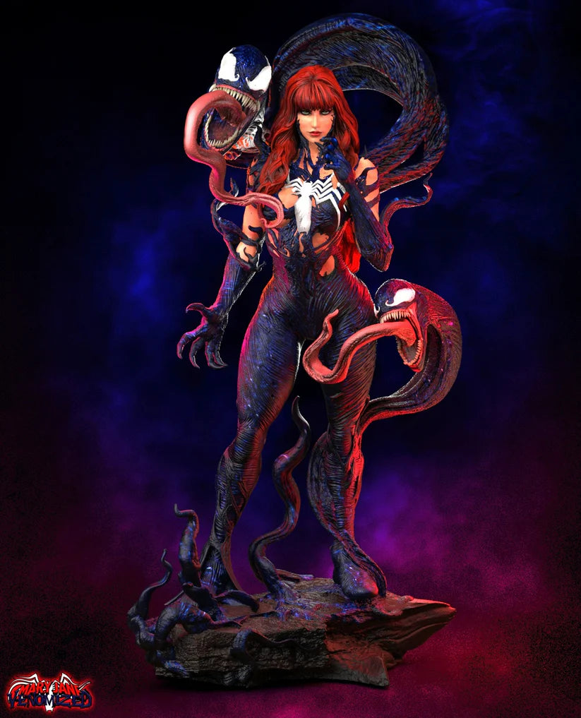 Venomized Mary Jane STL Model: A Striking Fusion of Beauty and Terror 1-4 and 1-6