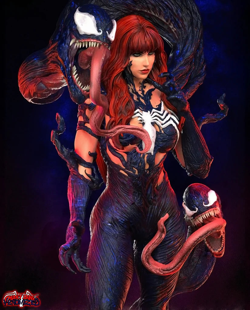 Venomized Mary Jane STL Model: A Striking Fusion of Beauty and Terror 1-4 and 1-6