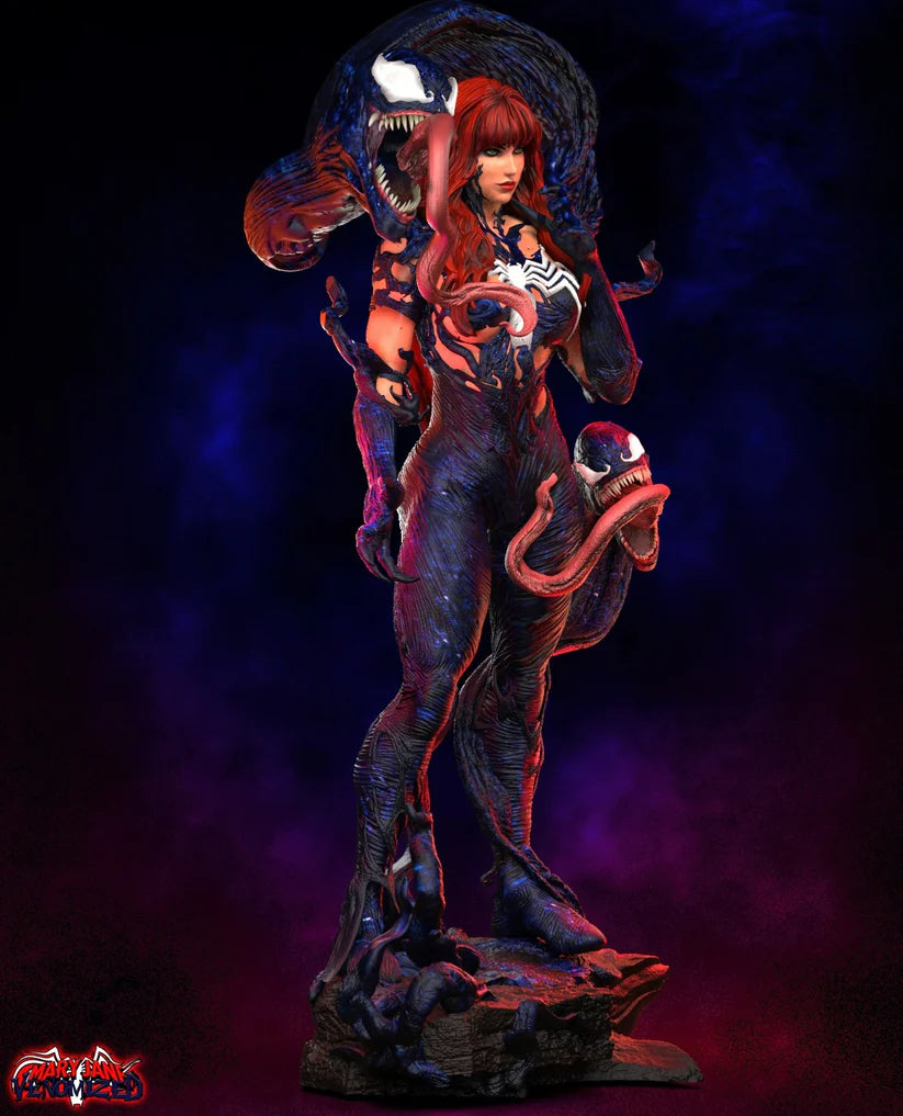 Venomized Mary Jane STL Model: A Striking Fusion of Beauty and Terror 1-4 and 1-6