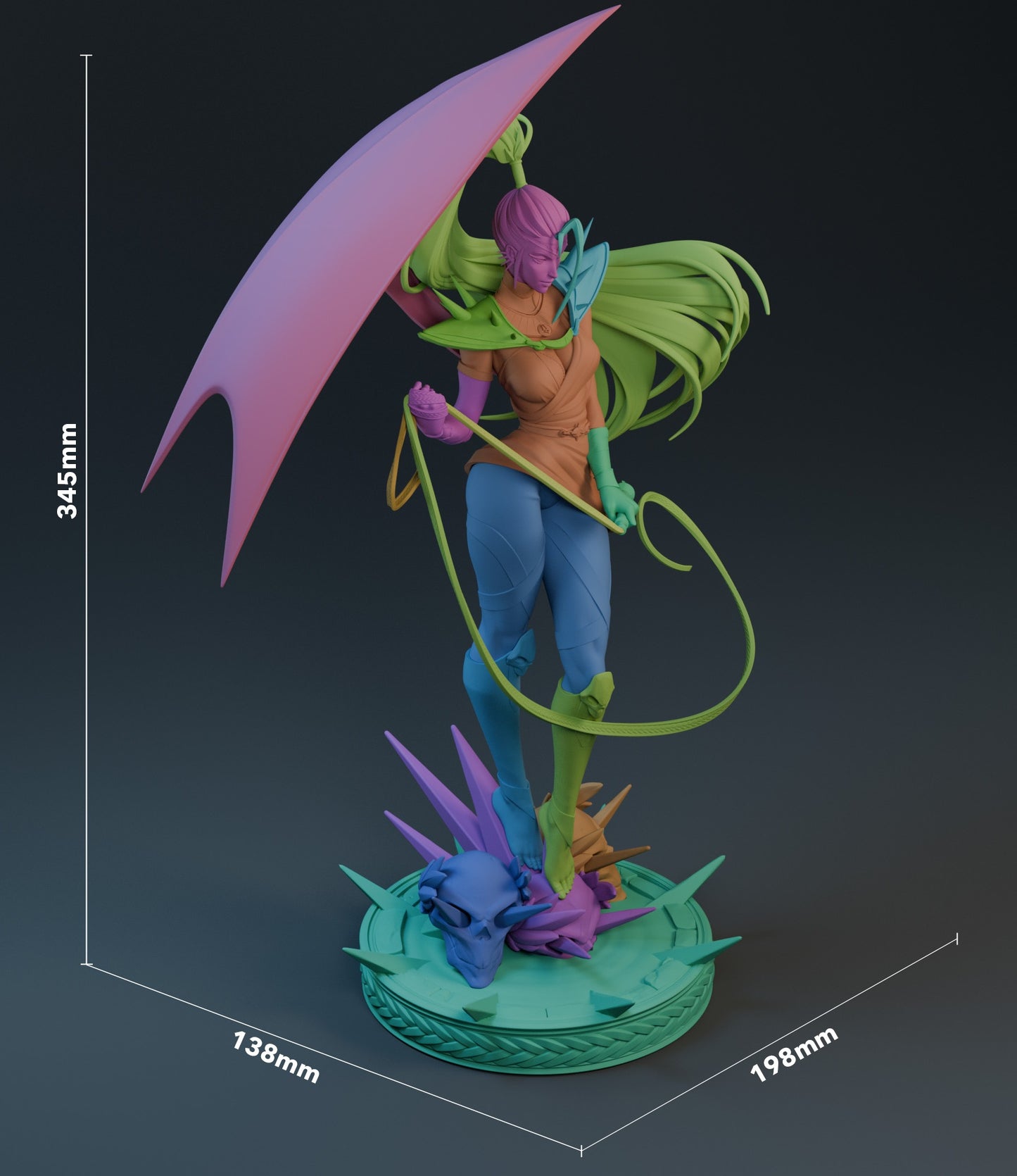 Megaera (Hades) 3D Print Model - Fierce Fury STL/LYS - Pre-Supported & Uncut Files