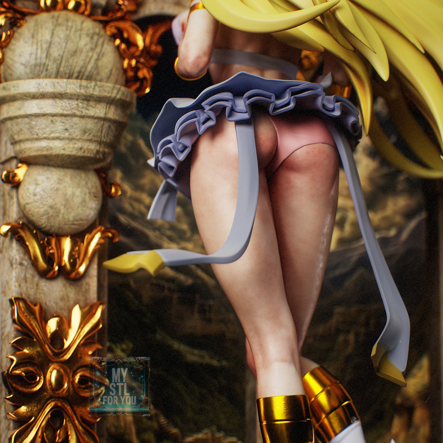 Panty Anarchy - Panty & Stocking | 3D Print STL | Pre-supported