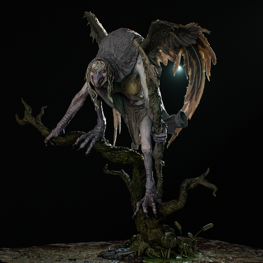 Matinta Pereira (Brazilian Folklore) 3D Print File: Mythical Creature STL - 1:9 & 1:6 Scale Options - Ready-to-Print, Split, Pre-Supported