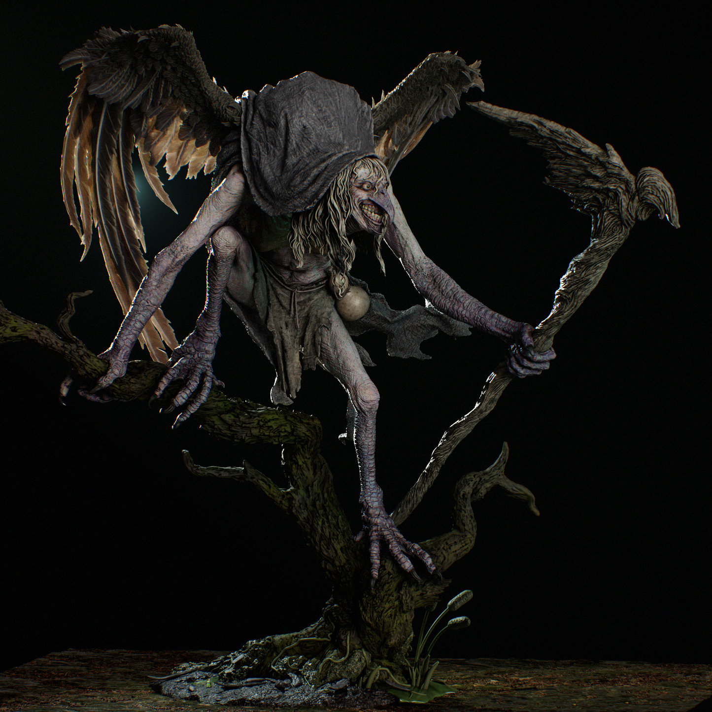 Matinta Pereira (Brazilian Folklore) 3D Print File: Mythical Creature STL - 1:9 & 1:6 Scale Options - Ready-to-Print, Split, Pre-Supported